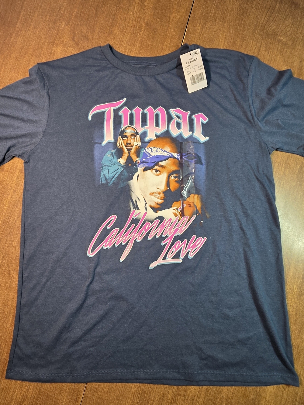 Kids' TUPAC Navy Graphic Tee - California Love